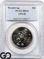 1994-D World Cup Commemorative 50c, PCGS MS69