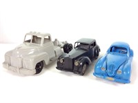 (2) Ideal Plastic Cars, Marx Semi Truck