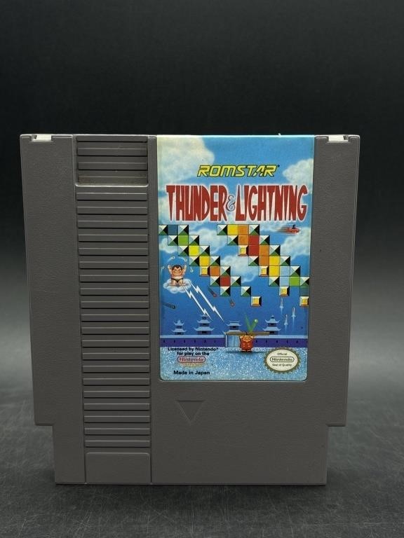 Romstar Thunder & Lightning NES Cart and Case