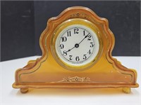 Celluloid or Bakelite Desk 3 1/2" h Clock Works