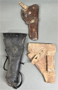 3 - Rough Leather Pistol Holsters