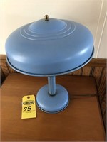 Vintage Blue Metal Desk Lamp
