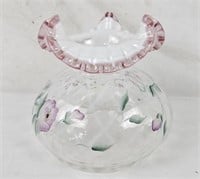 Hand Painted Floral Glass Lamp Shade