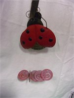 Small Metal Lady Bug Wind Chime