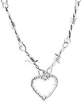 Elegant Open Heart Thorn Necklace
