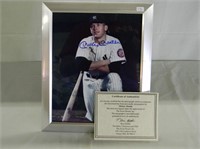 Mickey Mantle signed photo 8x10 frame