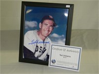 Ted Williams signed photo 8x10 frame