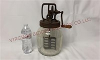 Antique Butter Churn w Cool Water Fountain Jar