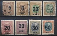 ICELAND #130-138 MINT/USED FINE-VF H