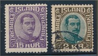ICELAND #117//127 MINT/USED FINE-VF H