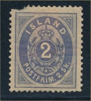 ICELAND #1 MINT VF HR