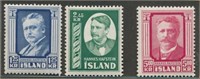 ICELAND #284-286 MINT FINE-VF H