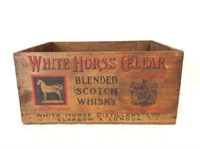 White Horse Cellar Scotch Whiskey Wood Crate