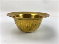 Etcched China Brass bowl, 5.5" dia. , 2.5" tall.