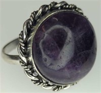 925 stamped amethyst ring size 8.75