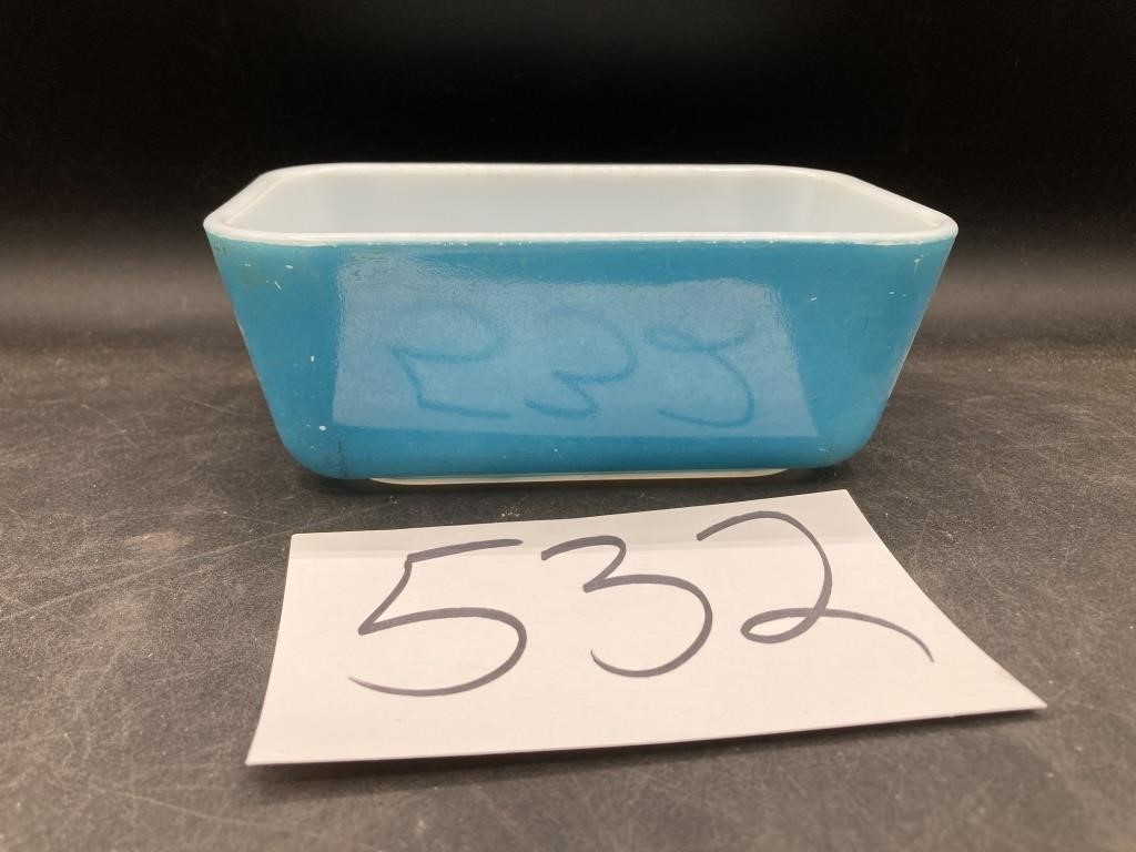 Vintage Pyrex Blue 502 Refrigerator Dish