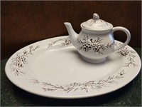 Pinecone Tea Pot & Platter