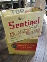 Lot of Two Vintage Radio Shipping Boxes