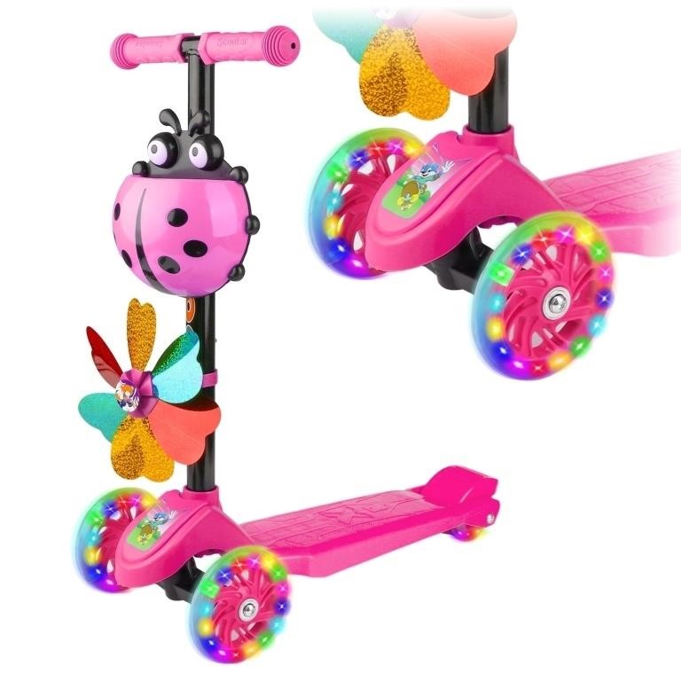 M343  HopeRock Kids 3-Wheel LED Scooter - Adjustab