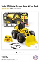 New 10 pcs; Tonka RC Mighty Monster Dump & Plow