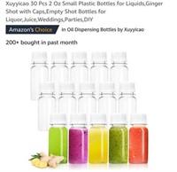 MSRP $16 30Pcs Plastic Bottles w/Lids