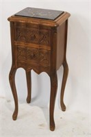 French style marble top nightstand