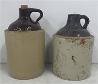 (P) Antique Stoneware Jars, One With Stopper. 9