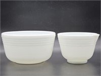 (2) Vintage White Pyrex Bowls