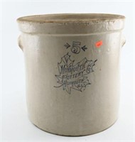 Monmouth Pottery 5 gallon stoneware eared pickle