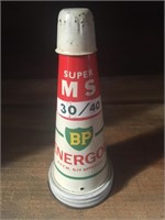 Energol  BP super MS oil bottle tin top & cap