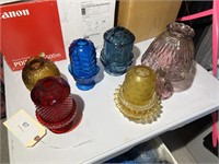 COLORFUL GLASS CANDLE HOLDERS