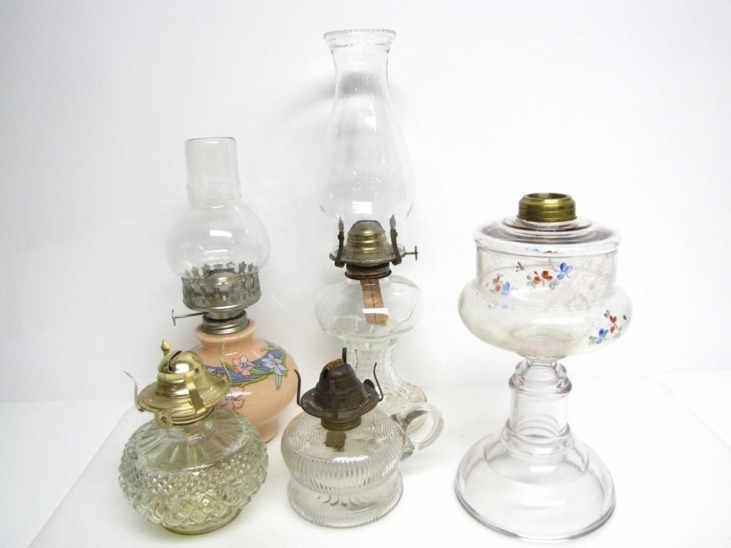 LOT HURRICANE OIL LAMPS AND PARTS