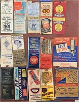 50 Old Matchbooks cigars Texas hotels cafes etc