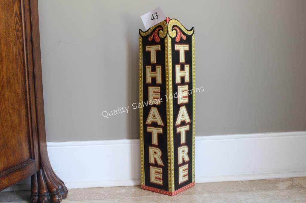 theater metal sign (new)