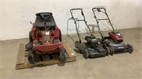 (qty - 3) Non-Working Lawn Mowers-