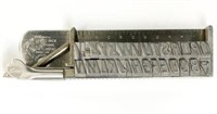 H.B. Rouse Stainless Steel Letterpress Set.