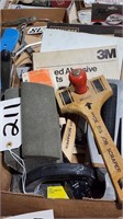 Box of Abrasives, Scrapers Etc