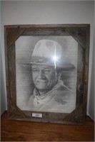 Wood Framed John Wayne Print