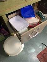 Two drawers plus of kitchen plasticware
