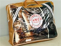 queen size acrylic blanket in tote