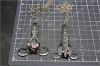 2 Silverware Jewelry Necklaces