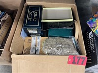 Box of sewing & craft supplies