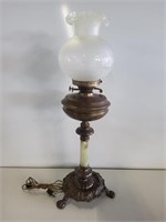 Vintage Electric Converted Oil Lamp 28in Tall