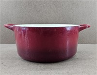 5.5qt Cast Enamel Red Pot