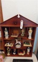FIGURINES AND MORE- INCLUDES NICE SHADOW BOX