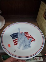 3 Rare Corelle Statue of Liberty 1991 Plates