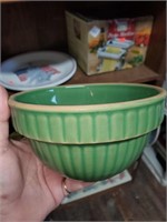 Over and Back Yellow Ware Batter Bowl & Mini
