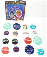 Lot of Vintage Political Pins