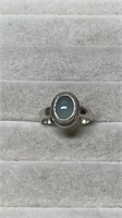 Vintage Sterling Silver 925 Ring With Bluish Moon