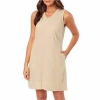 Briggs Women's XXL Linen Dress, Beige XXL